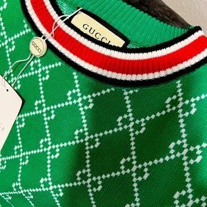 Green Gucci Crop Sweater